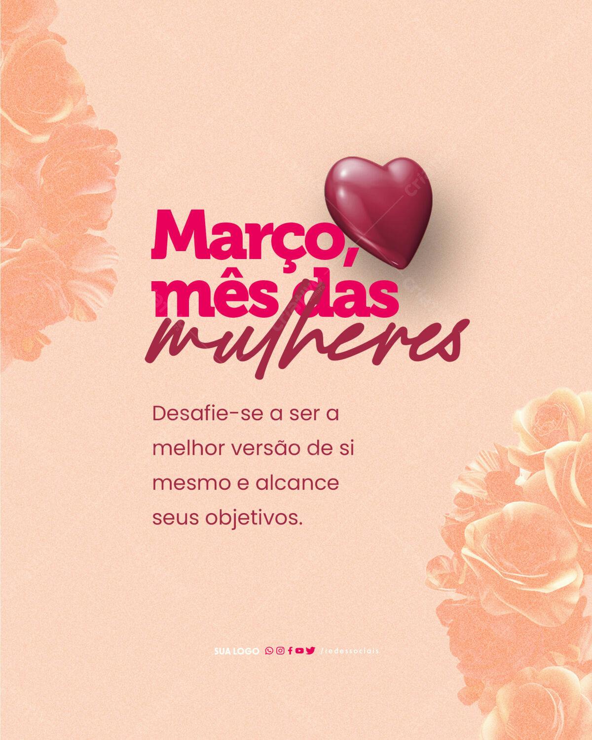 Postagem Mês das Mulheres PSD Editável