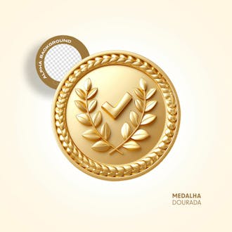 Elemento medalha dourada 03