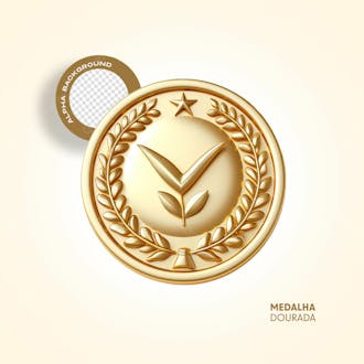 Elemento medalha dourada 04
