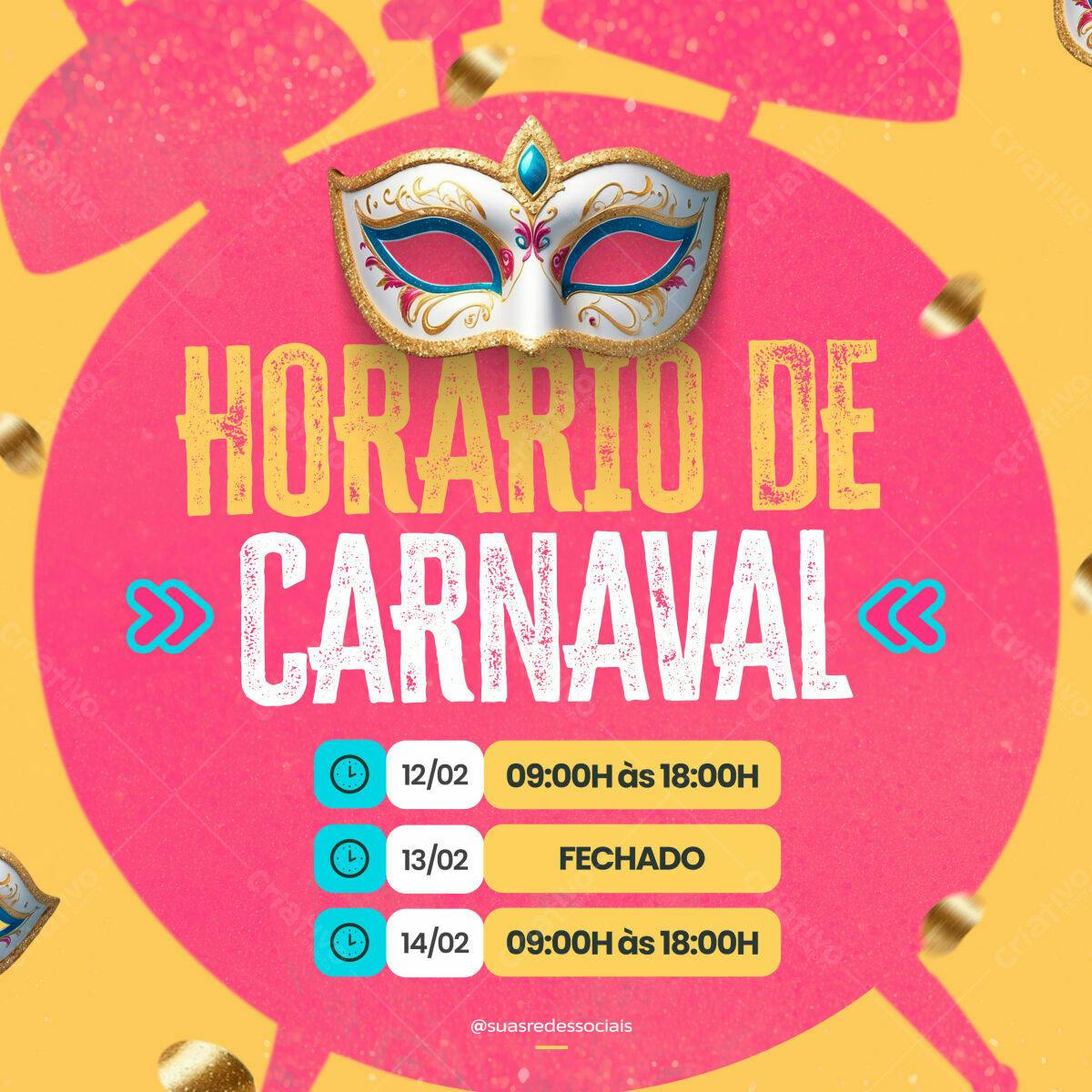 Postagem Instagram Carnaval PSD Editável