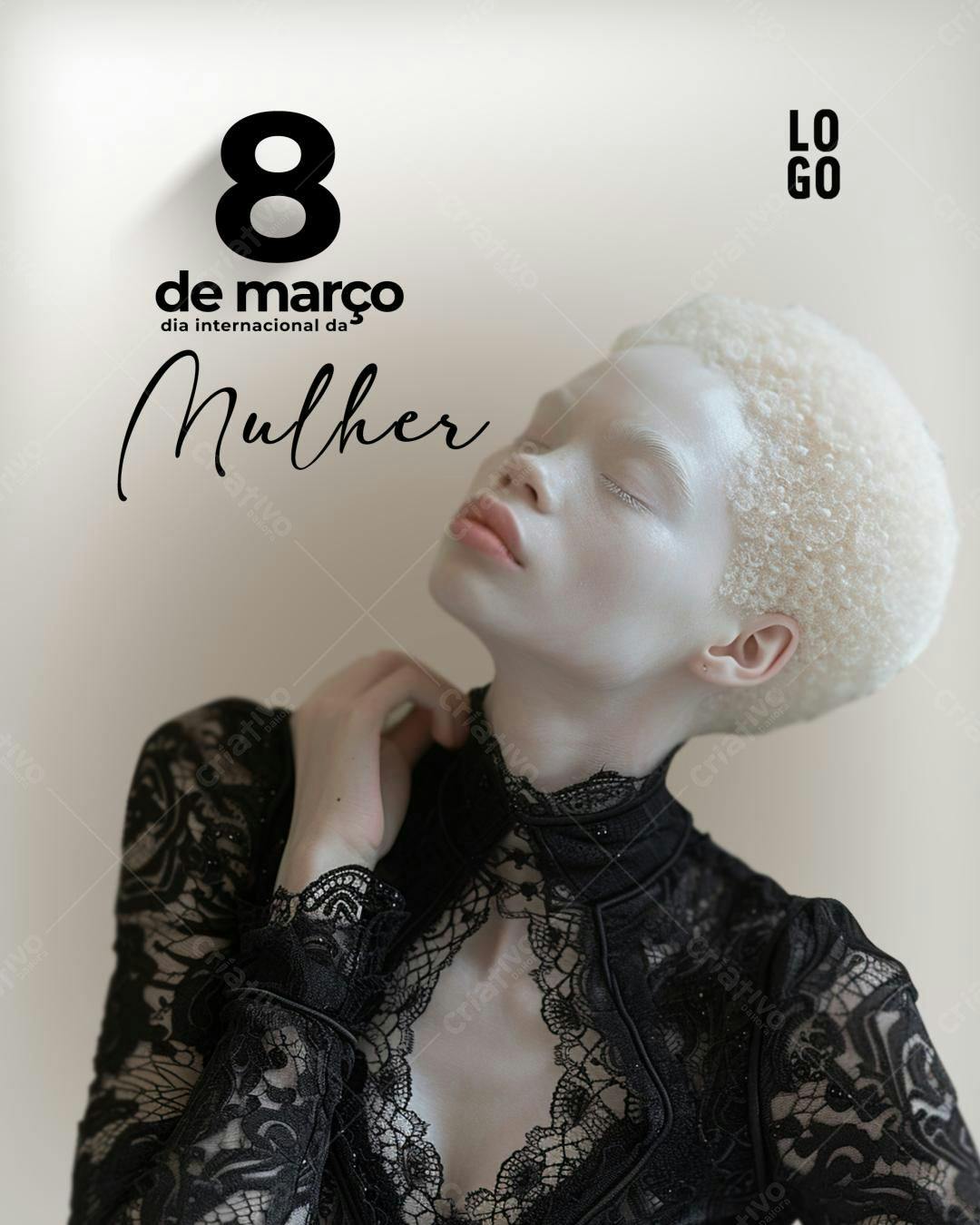 Post para o Dia Internacional da Mulher PSD Editável