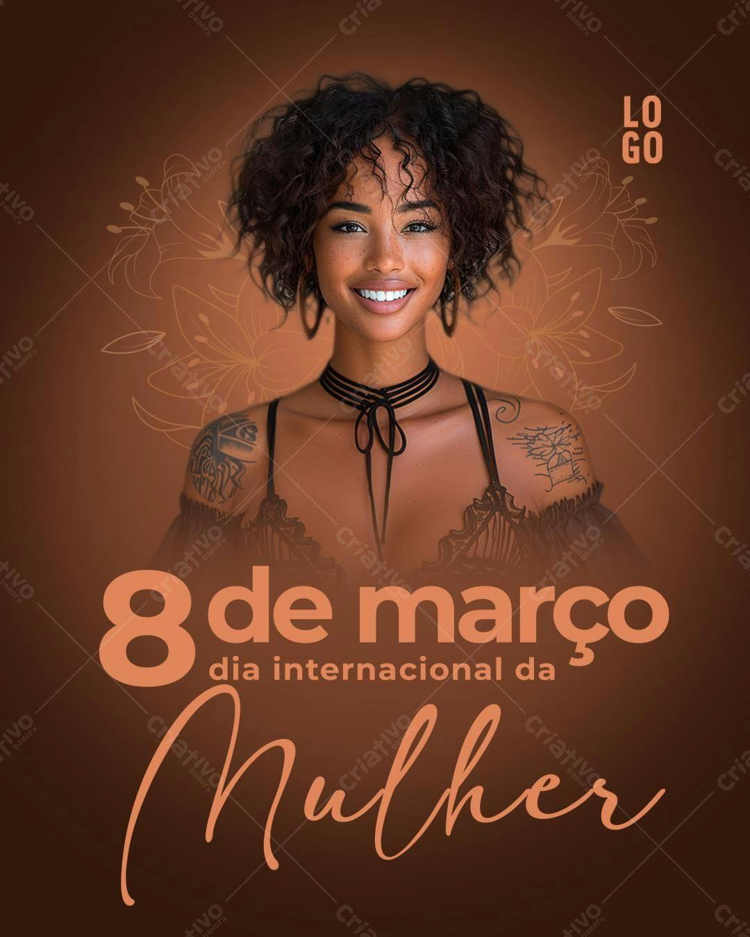 Flyer Dia Internacional da Mulher PSD Editável