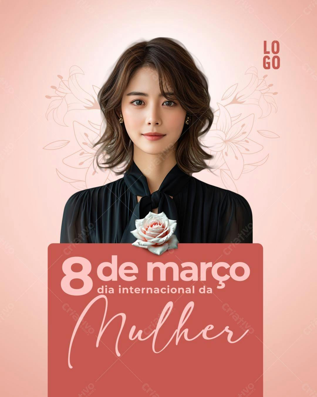 Flyer Dia Internacional da Mulher PSD Editável