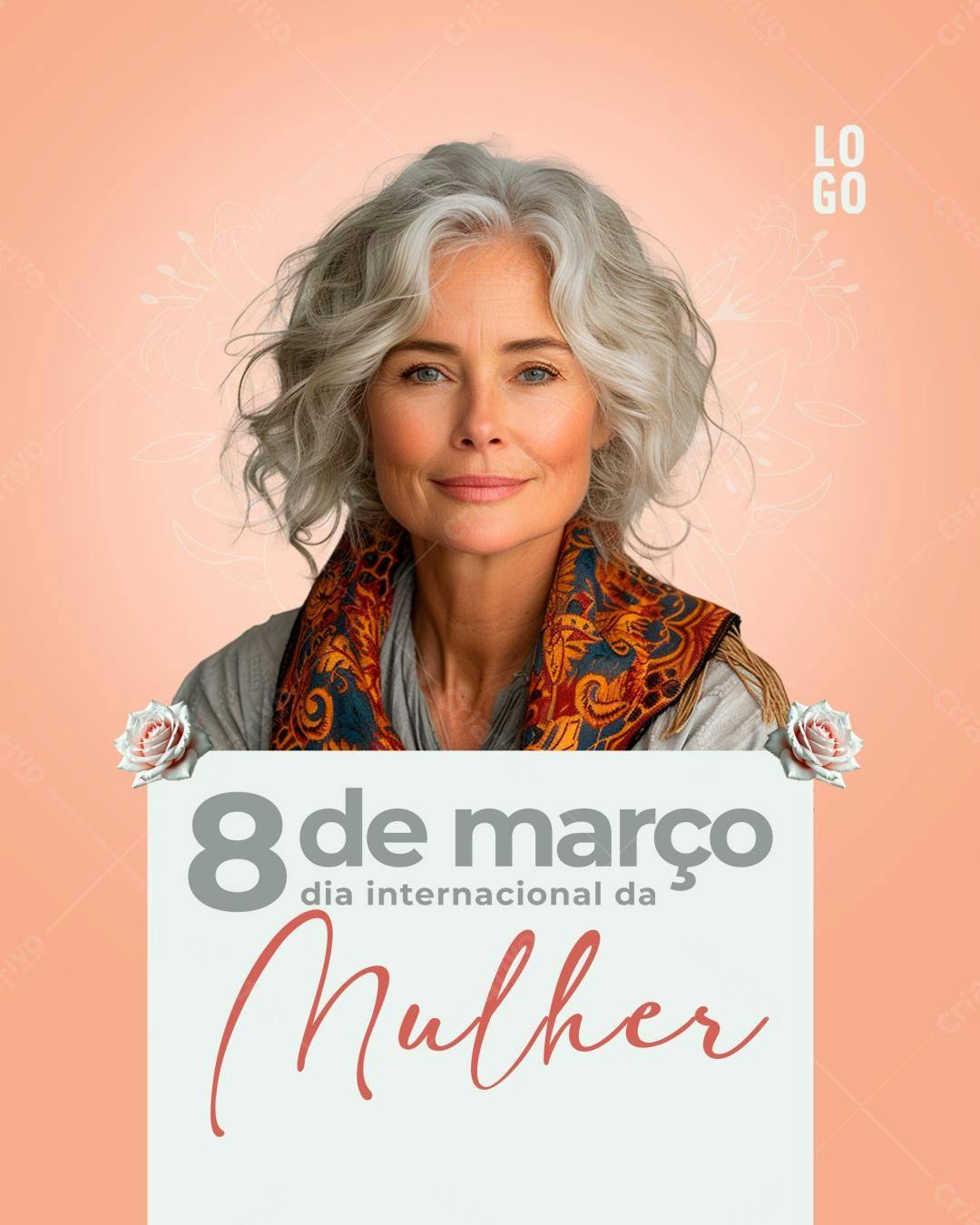 Flyer Dia Internacional da Mulher PSD Editável