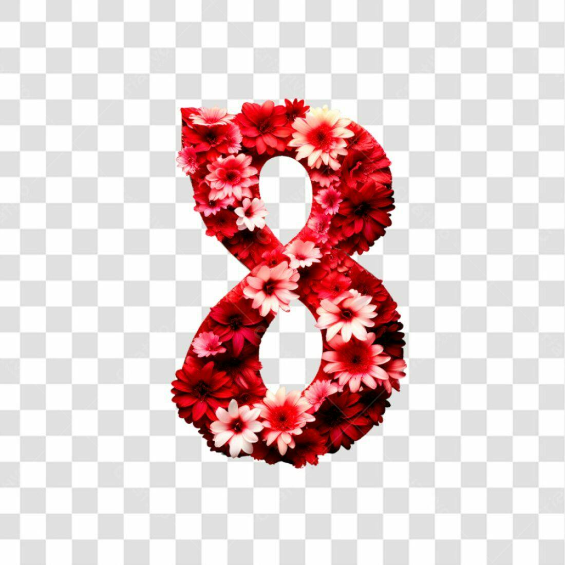 Icone Dia Internacional da Mulher Flores PNG com fundo transparente