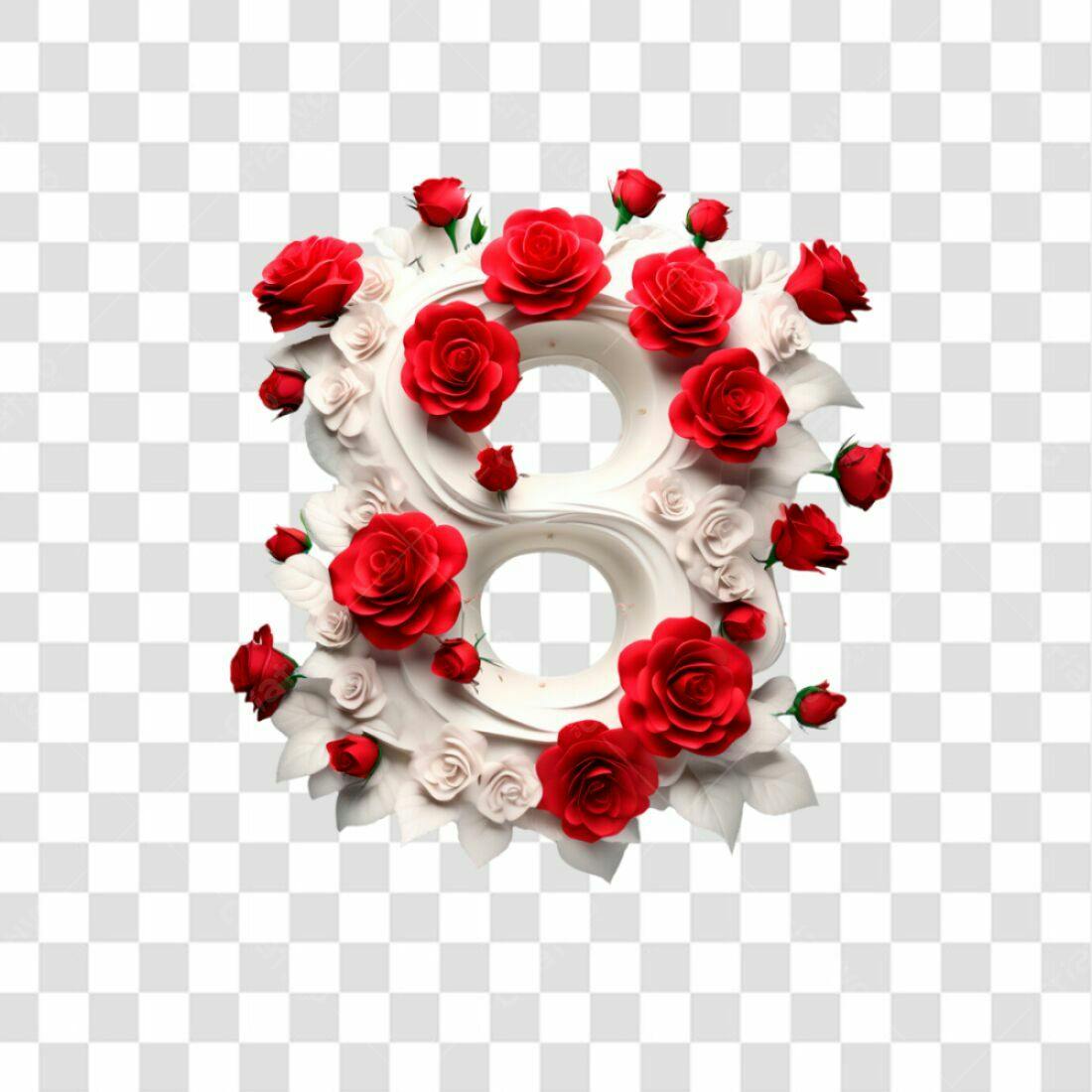 Icone Dia Internacional da Mulher Rosas PNG com fundo transparente