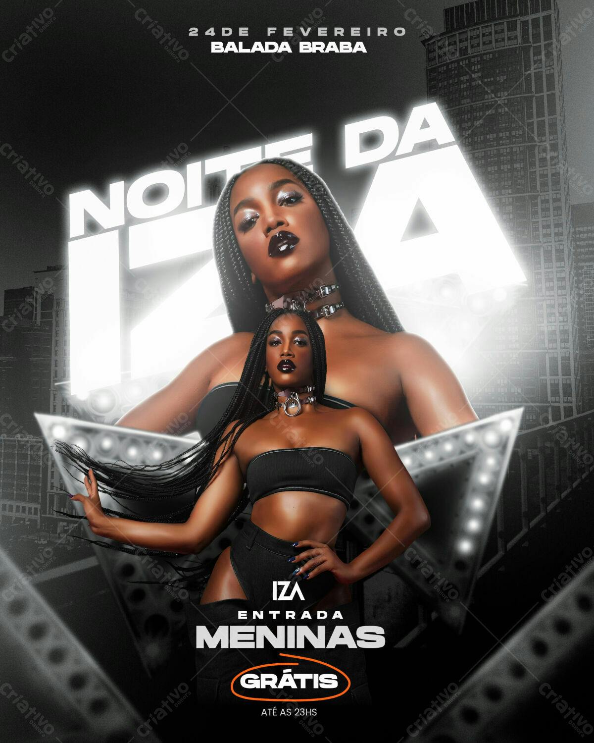 Flyer Festa Iza PSD Editável