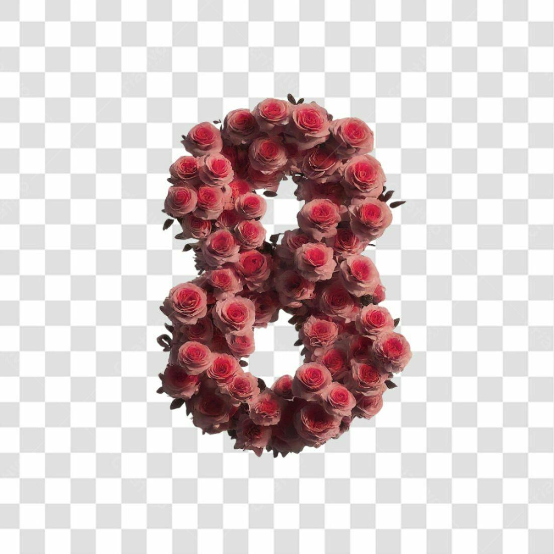 Icone Dia da Mulher Rosas PNG com fundo transparente