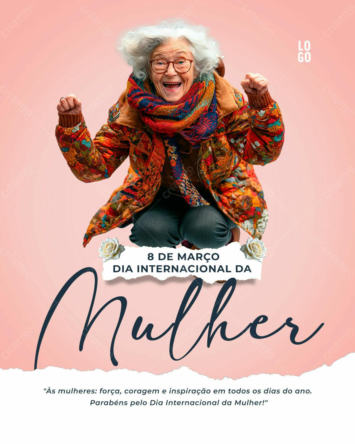 Flyer Dia Internacional da Mulher PSD Editável