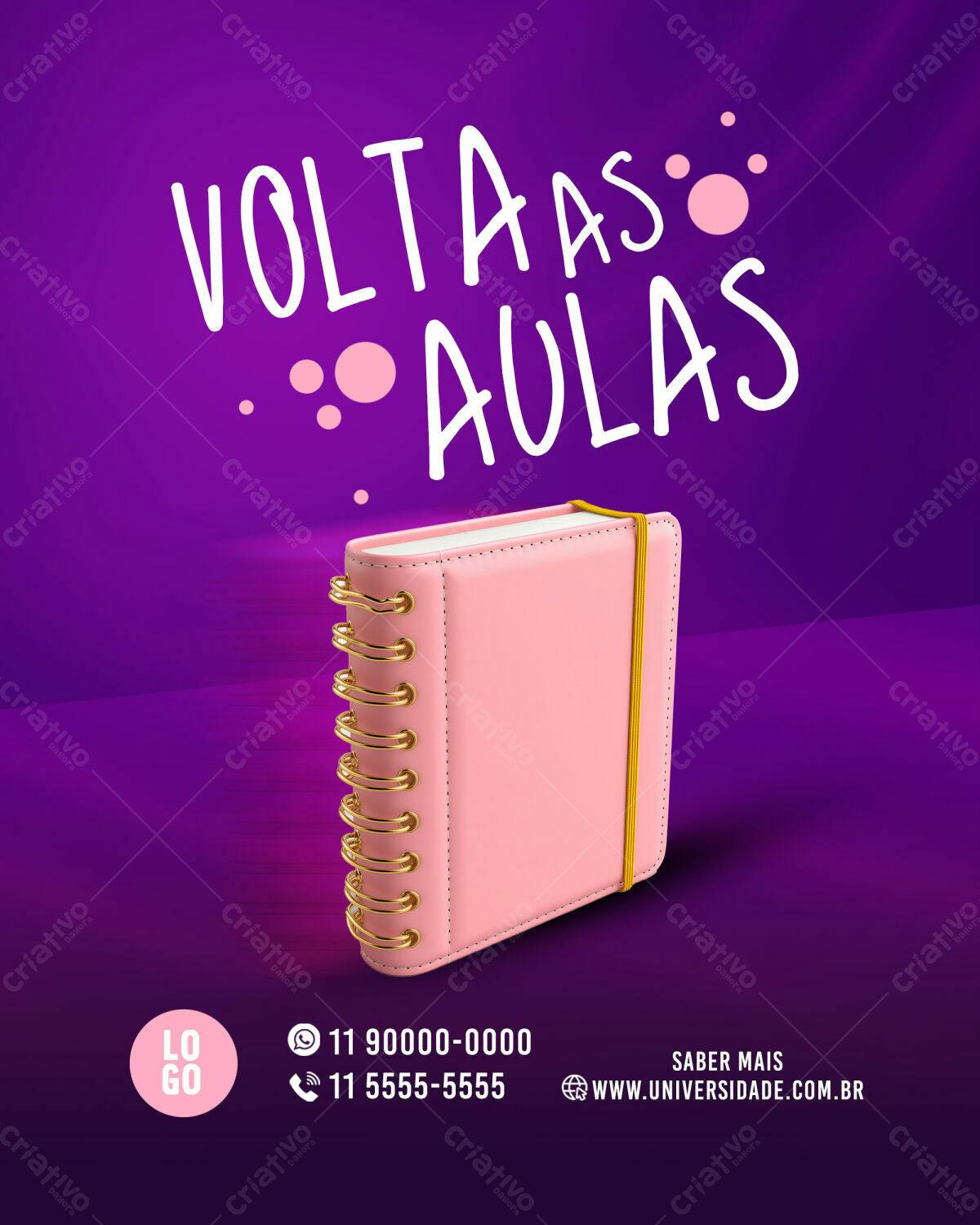 Flyer Volta às Aulas PSD Editável