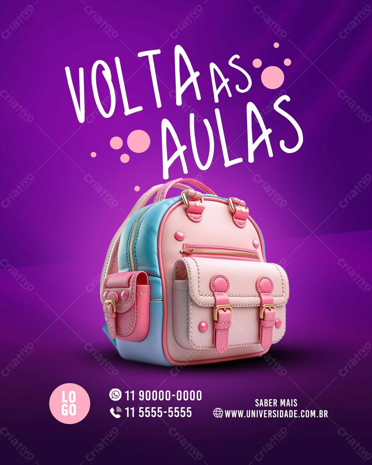 Flyer Volta às Aulas PSD Editável
