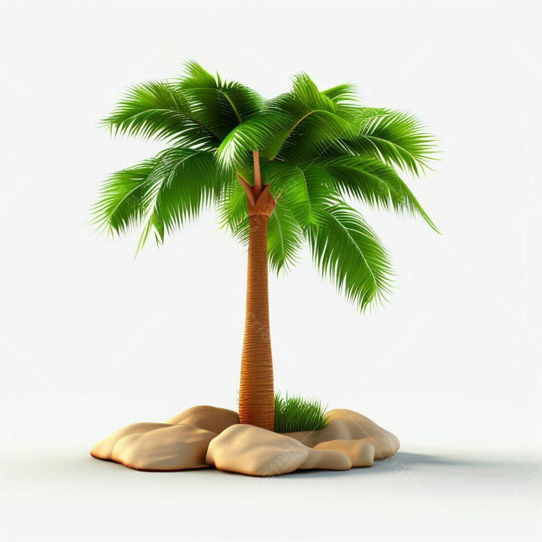 Palmeira tropical em ilha paradisíaca