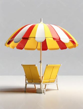 Cadeira de praia e guarda sol de praia