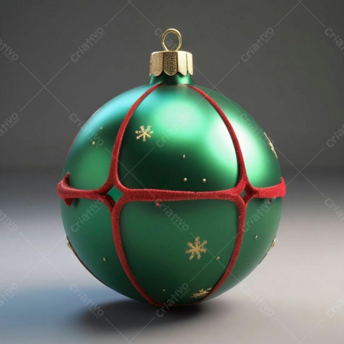 Enfeite de Natal Verde e Vermelho