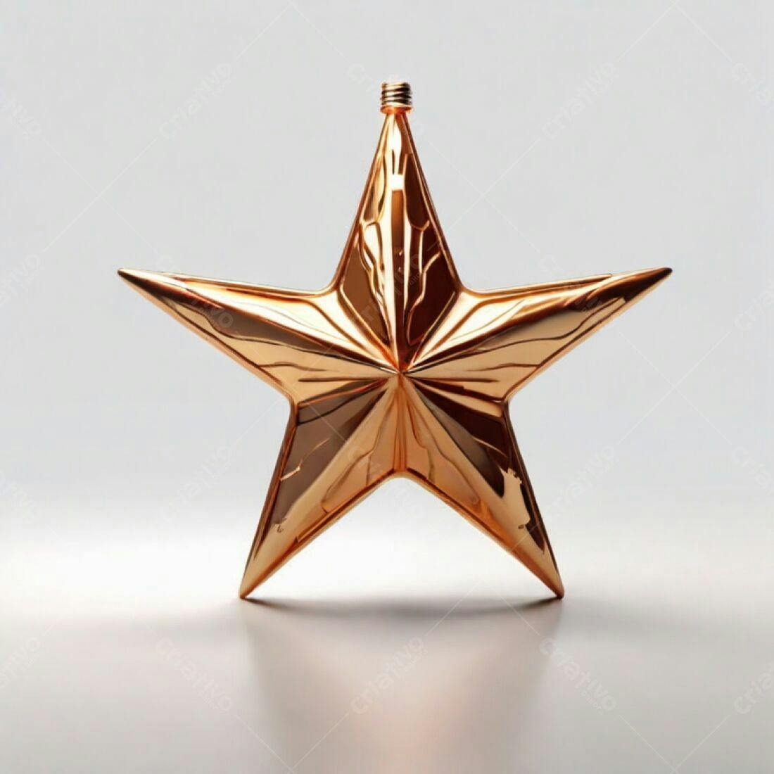 Estrela dourada decoração natalina