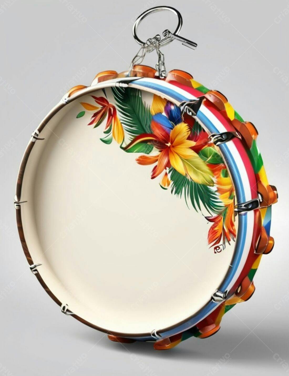 Surdo com estampa floral tropical