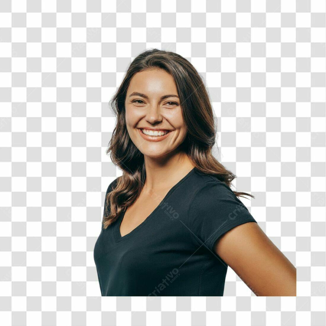 Imagem PNG com fundo transparente Mulher Sorrindo