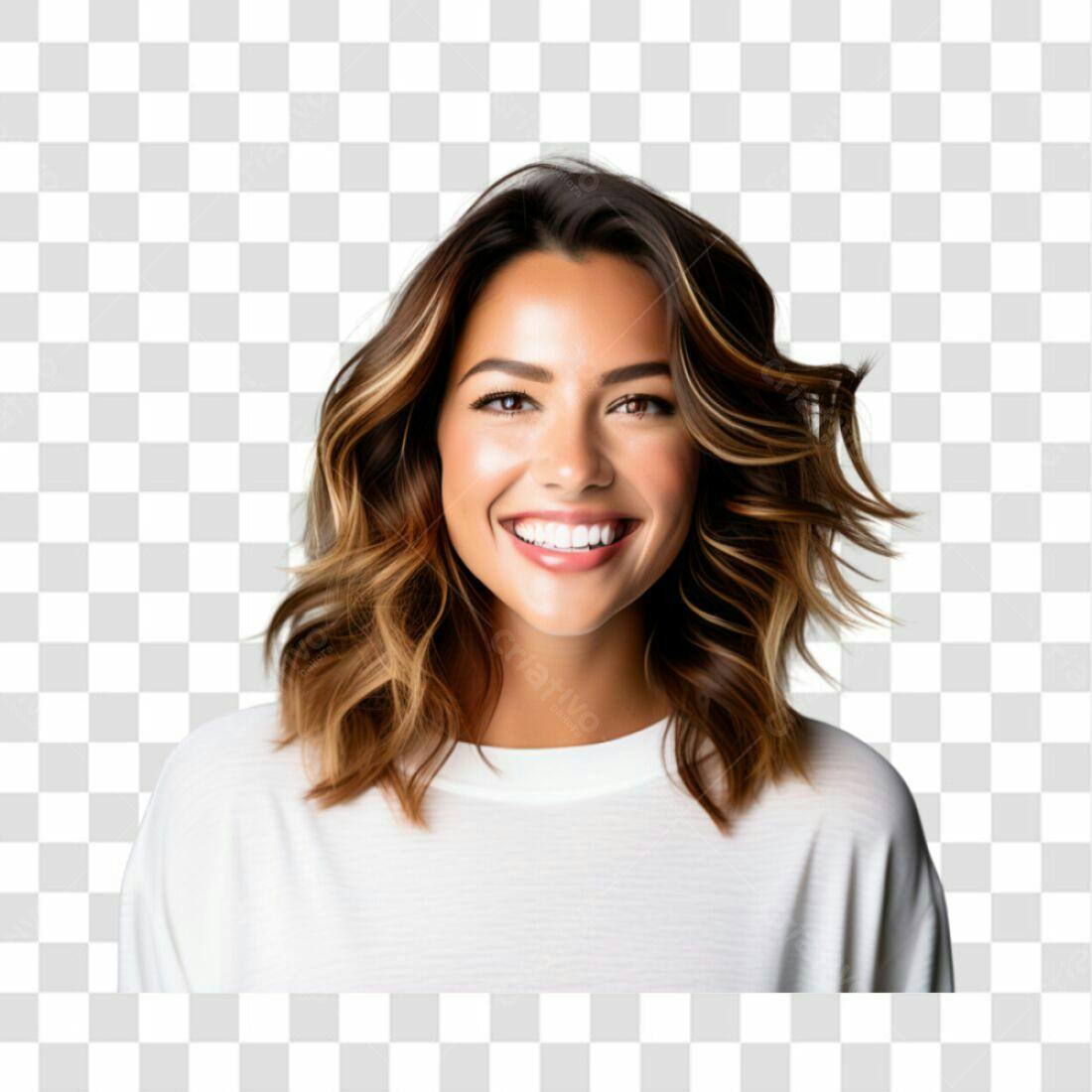 Imagem Mulher Sorrindo PNG com fundo transparente