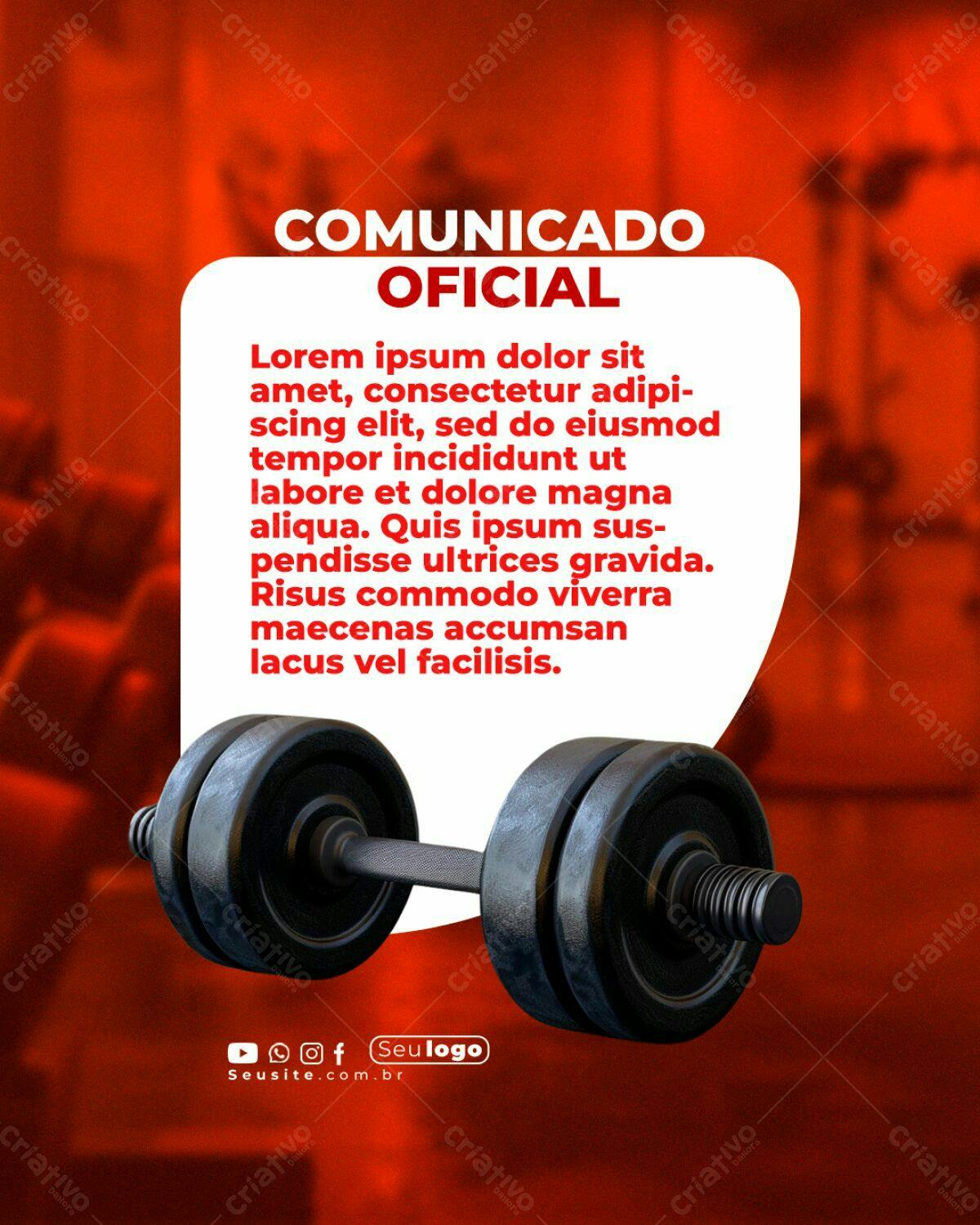 Comunicado Oficial Academia PSD Editável
