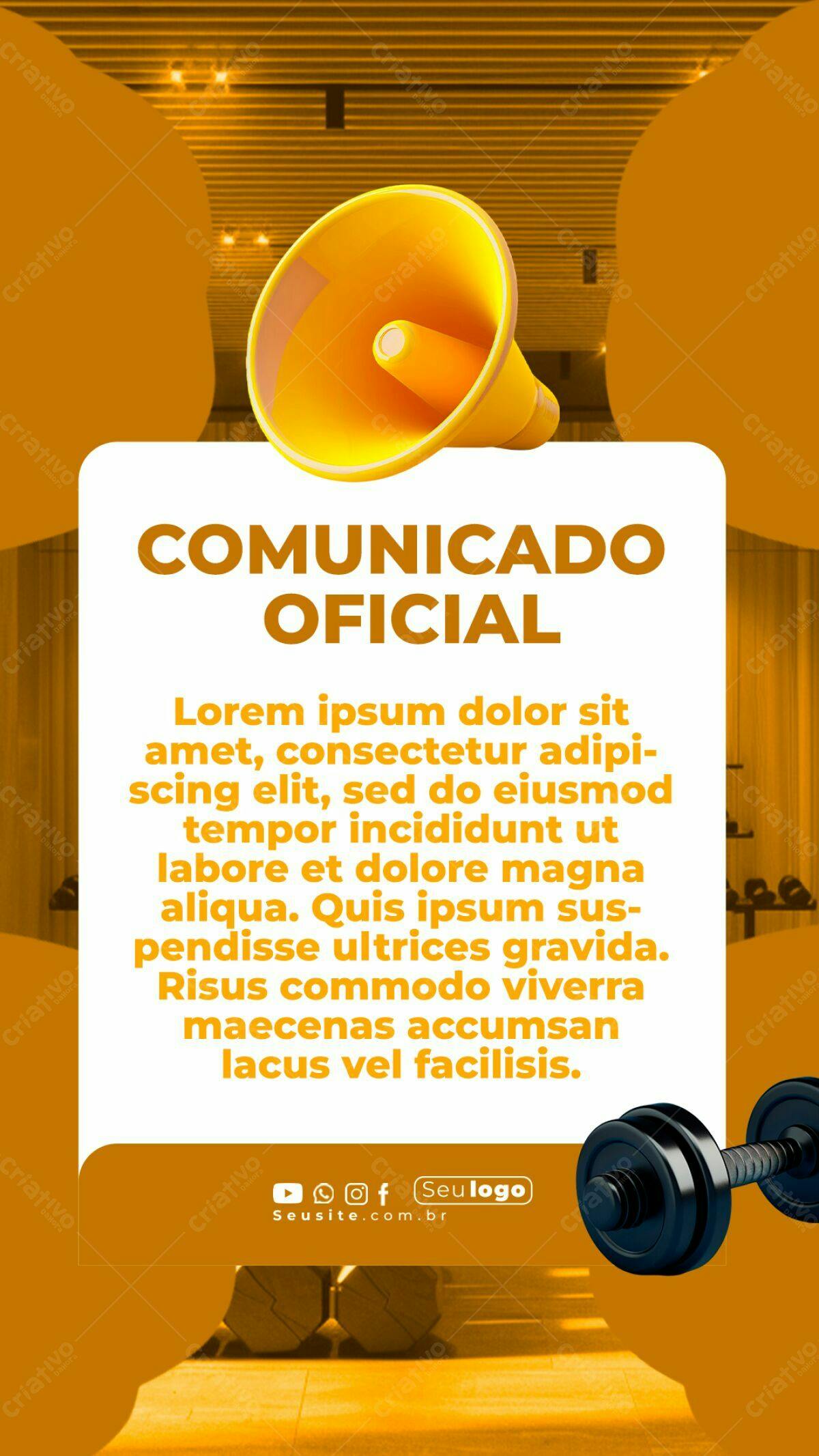 Comunicado Oficial Academia PSD Editável
