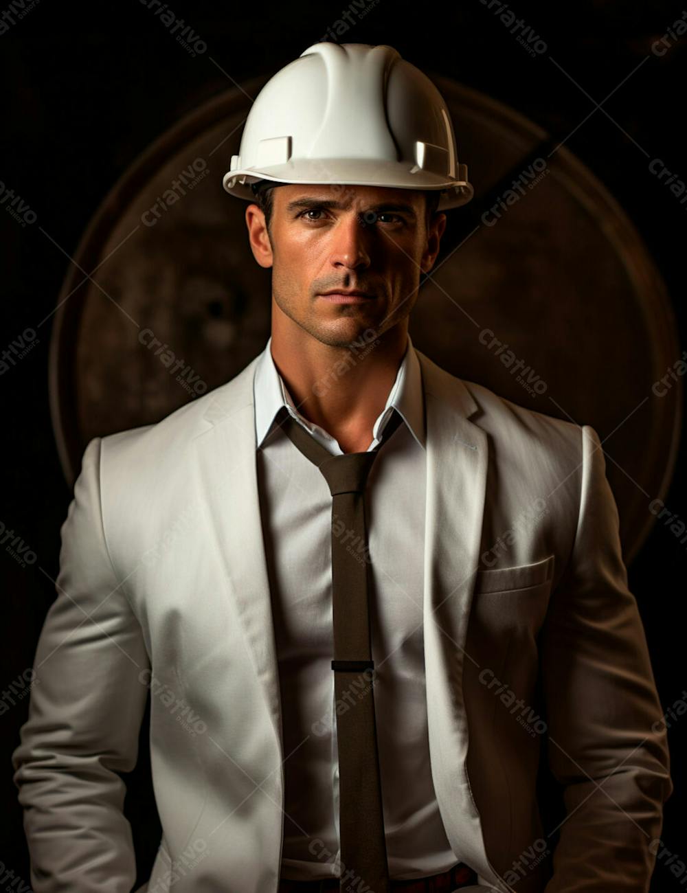 Imagem De Um Elegante Engenheiro Civil Com Capacete Protetor 20