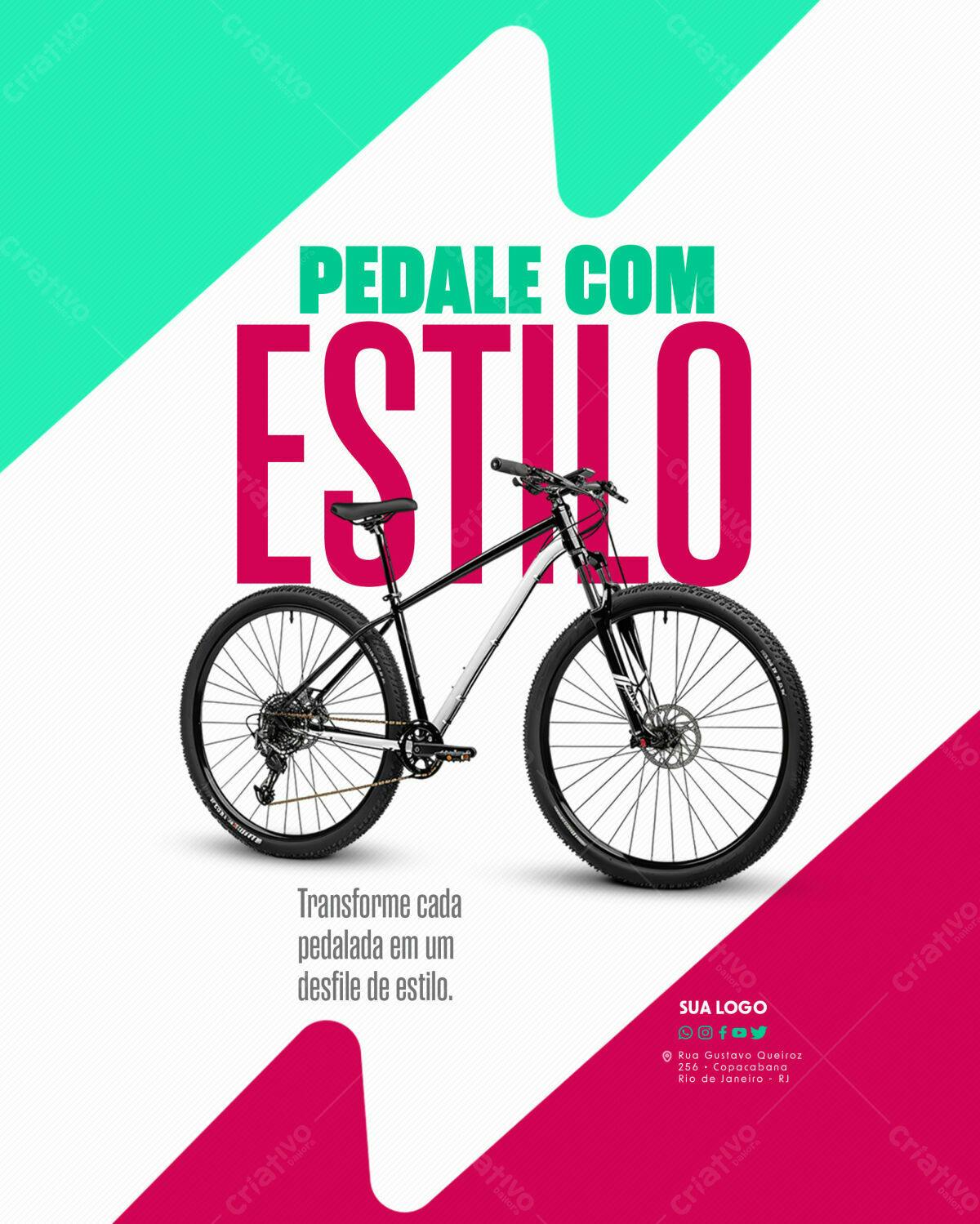 Flyer Ciclismo Estiloso PSD Editável