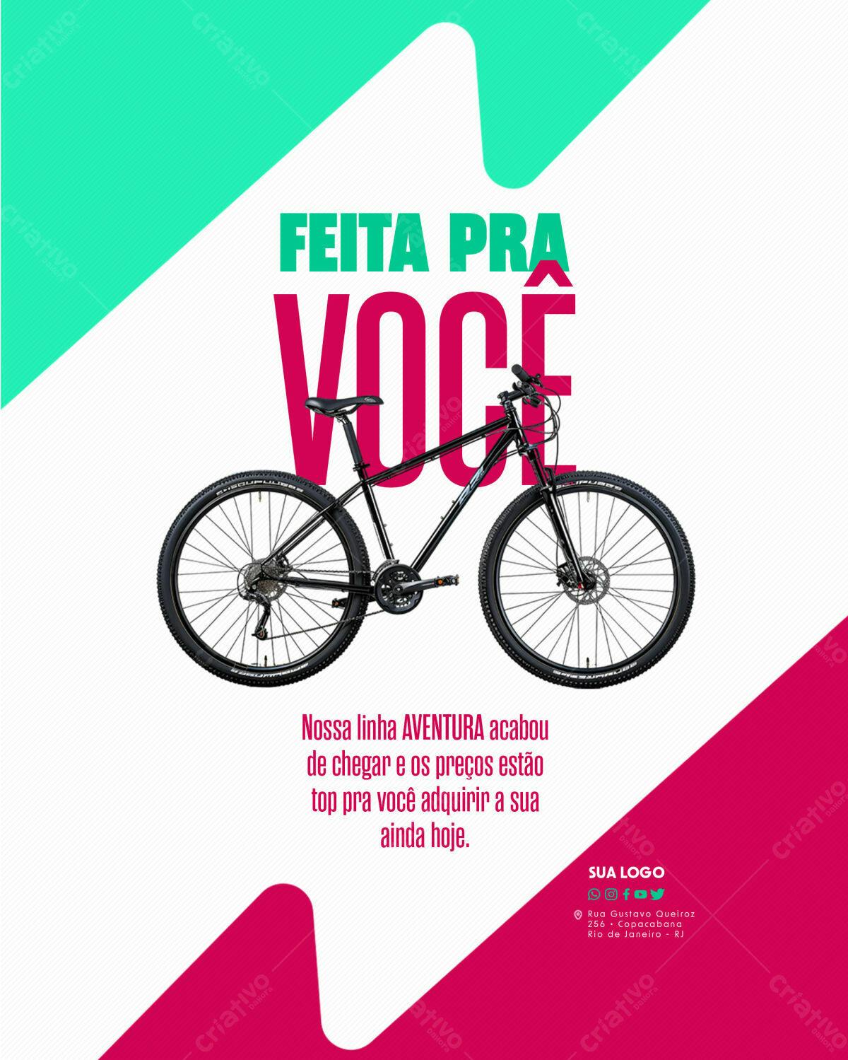 Flyer Bicicleta Linha Aventura PSD Editável
