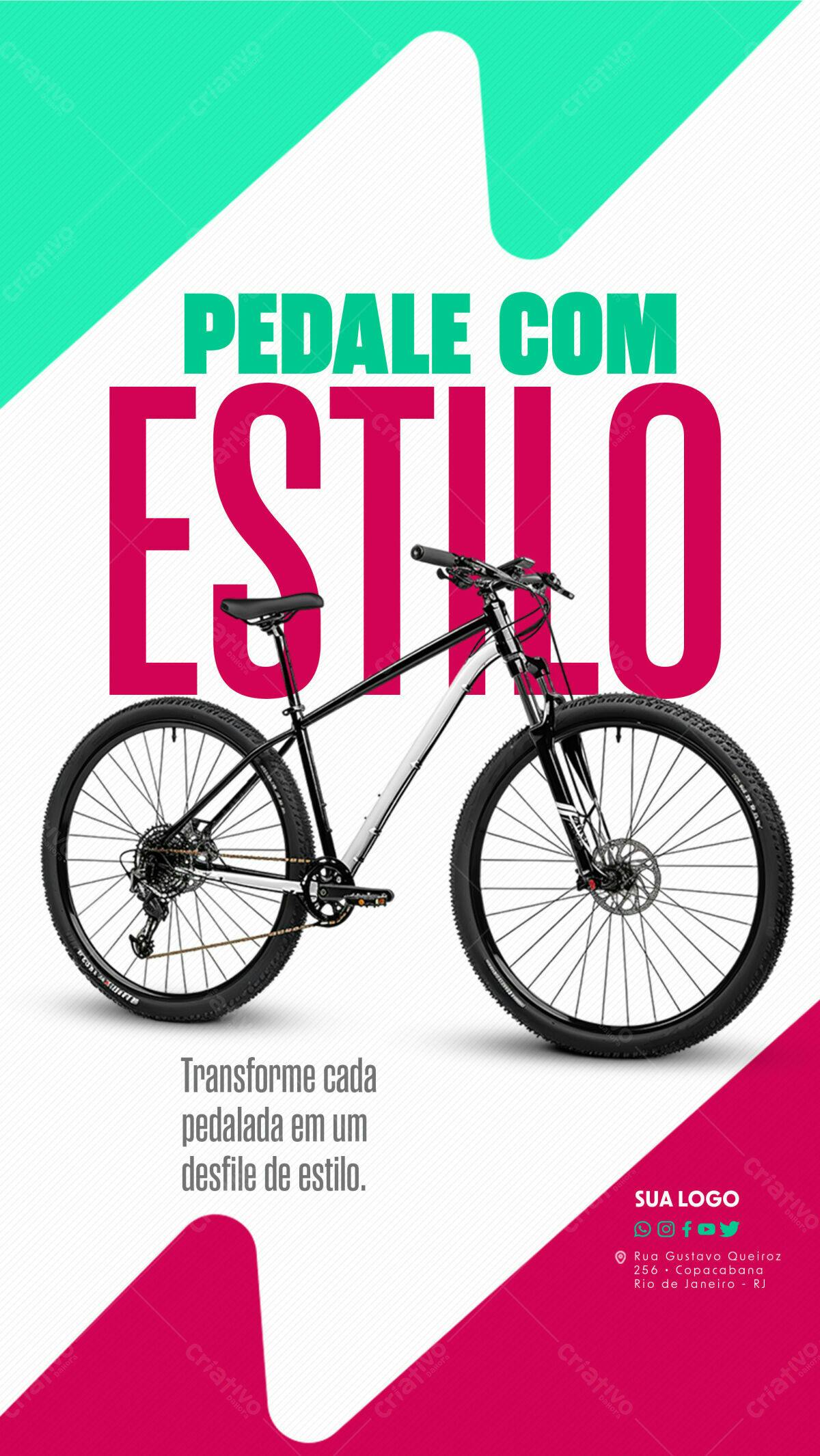 Flyer Ciclismo Estiloso PSD Editável
