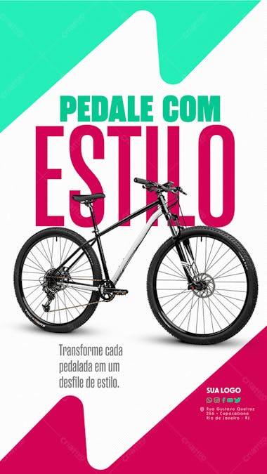 Story loja de bicicleta pedale com estilo