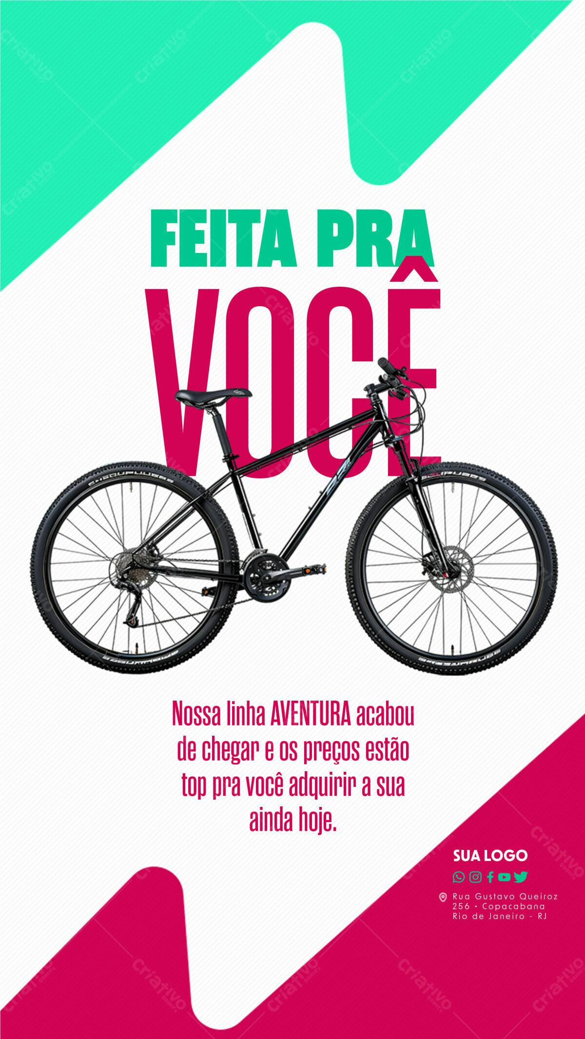 Flyer Bicicleta Linha Aventura PSD Editável