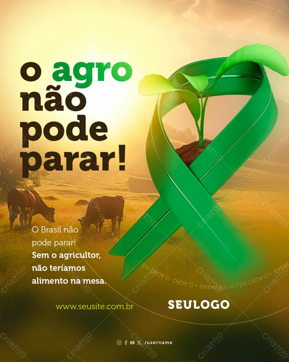Flyer Dia do Agricultor PSD Editável