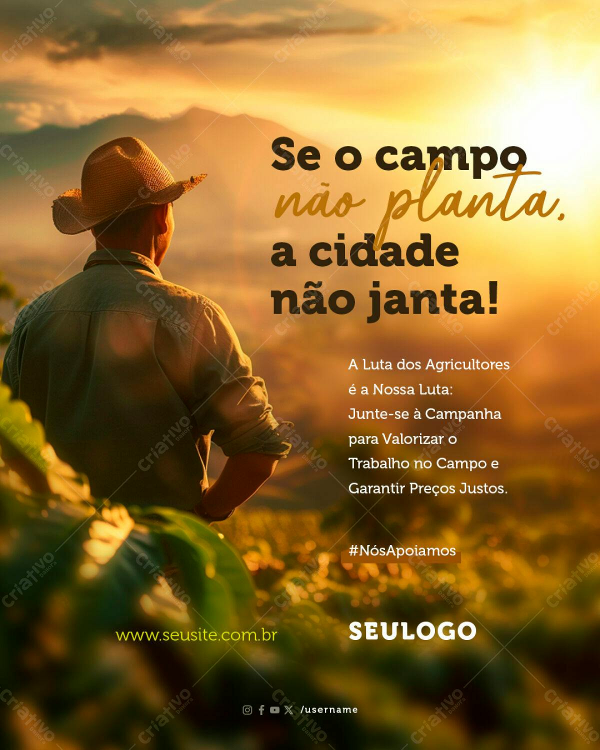 Flyer para Campanha Agricultura PSD Editável