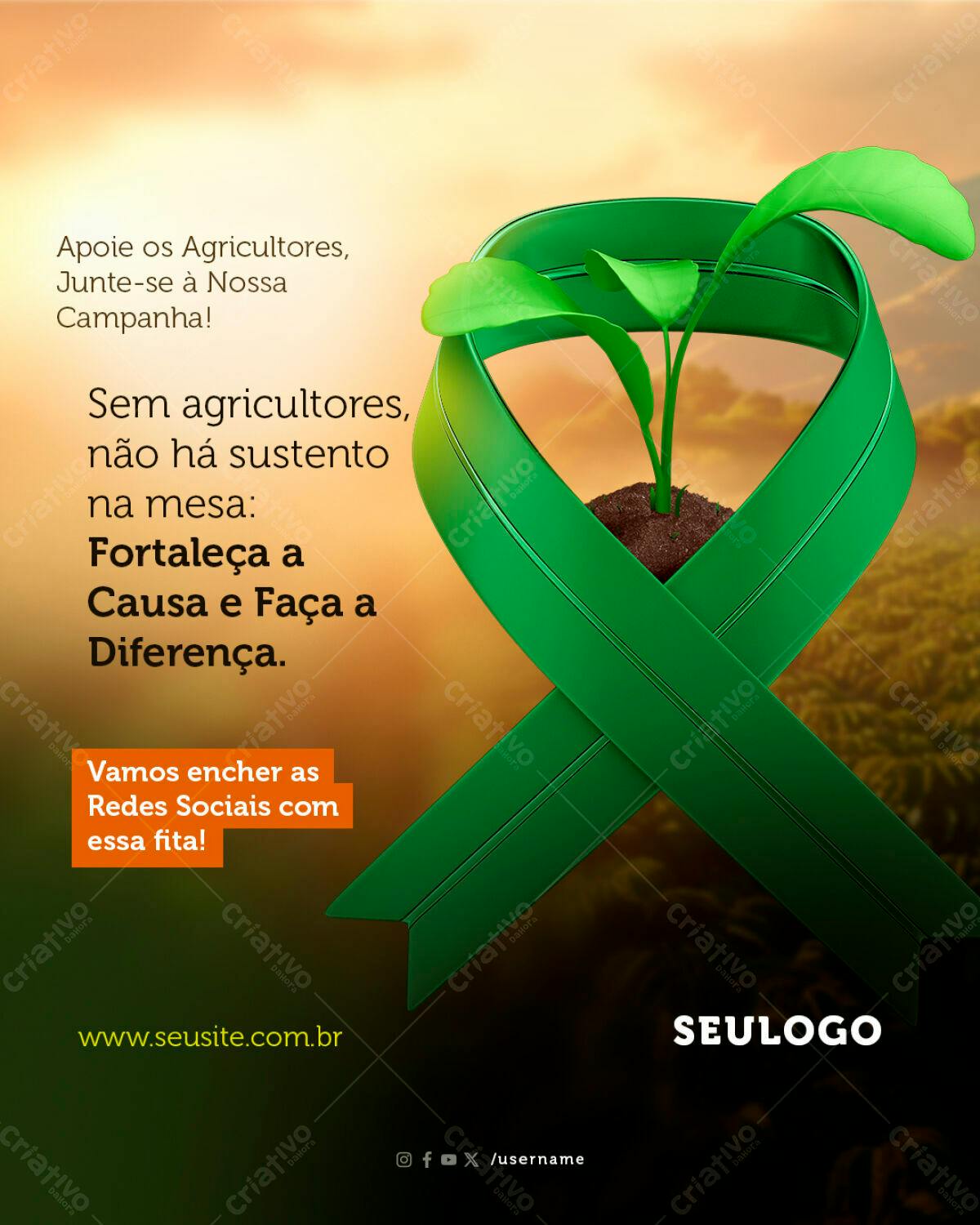 Flyer Apoio aos Agricultores PSD Editável
