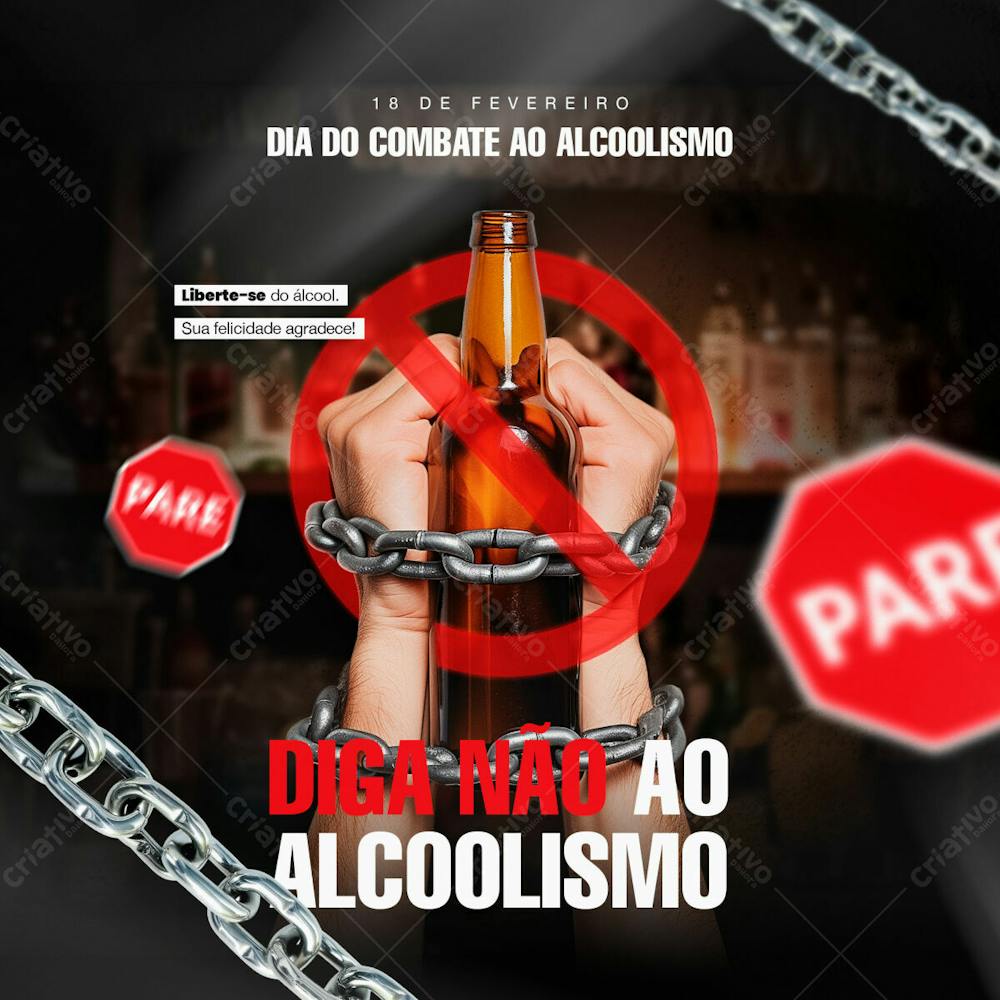 Dia Nacional Do Combate Ao Alcoolismo 18 De Fevereiro Social Media Post Feed (3)