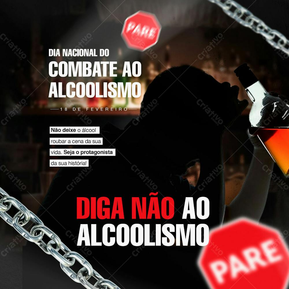 Dia Nacional Do Combate Ao Alcoolismo 18 De Fevereiro Social Media Post Feed (5)