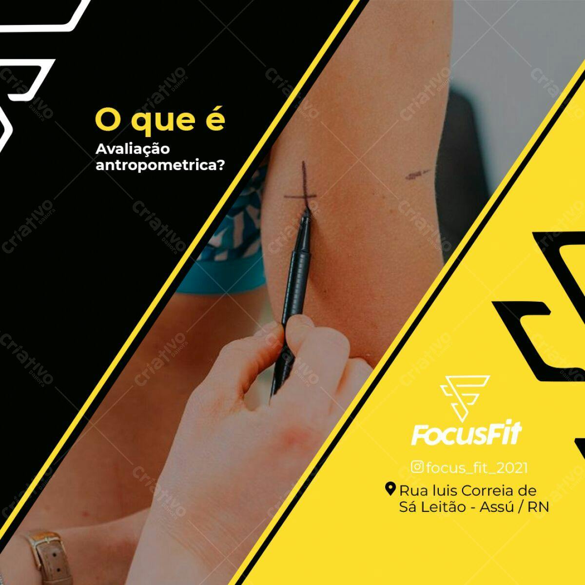 Post para Instagram Avaliação Antropométrica PSD Editável