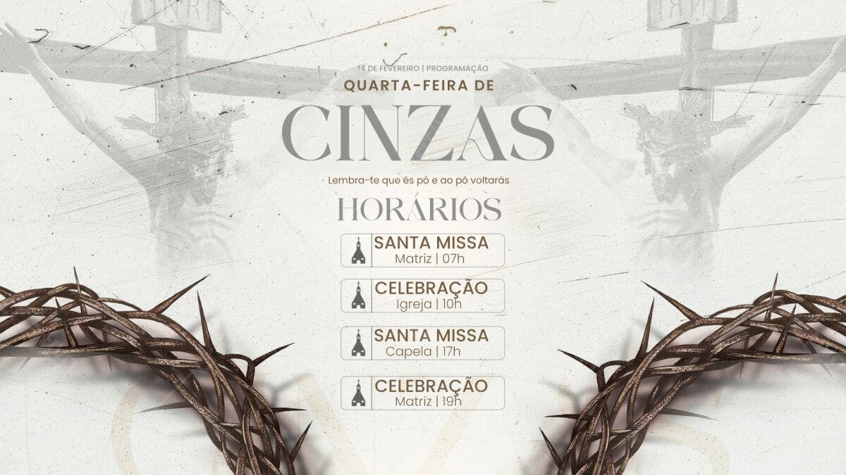 Flyer Quarta-Feira de Cinzas PSD Editável