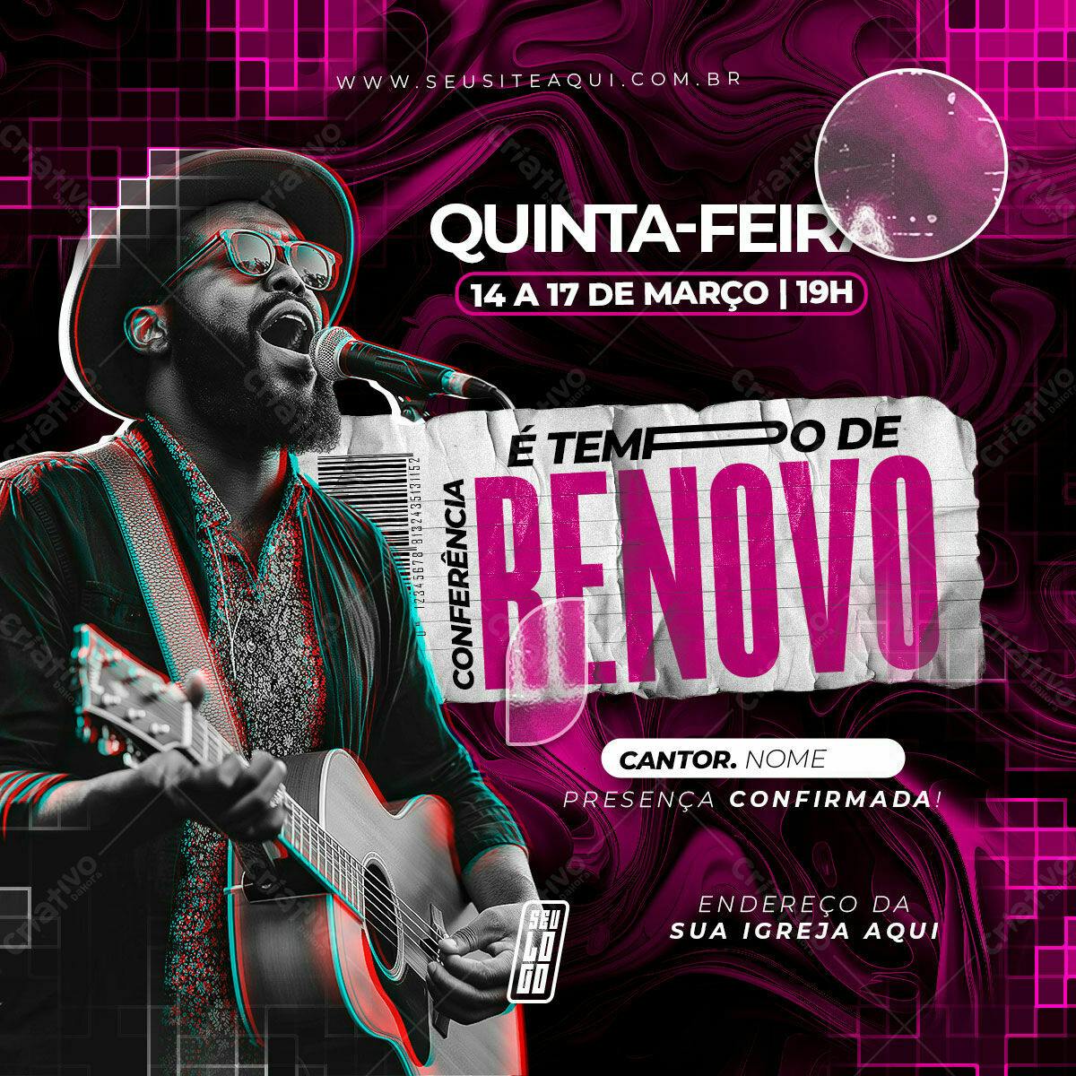 Flyer para Conferência de Renovação PSD Editável