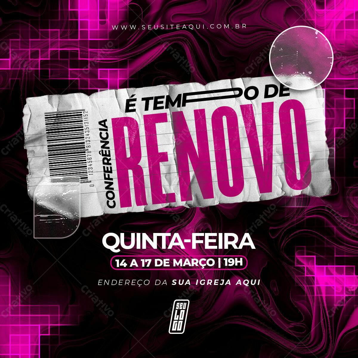Flyer para Conferência de Renovo PSD Editável