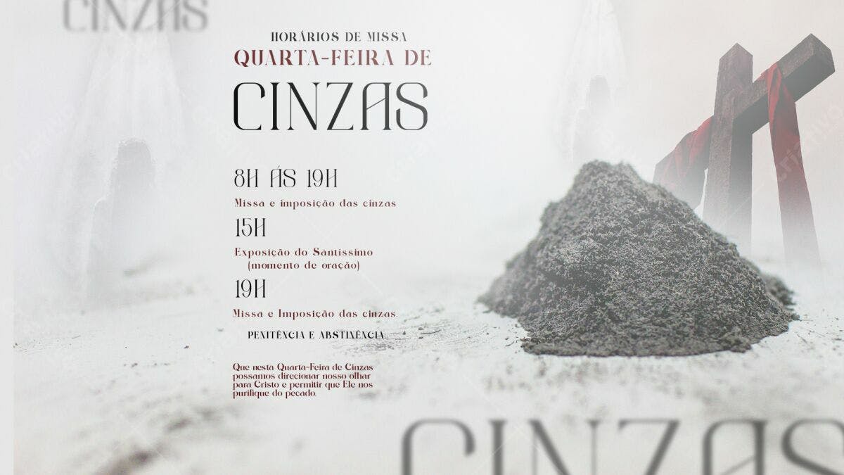 Flyer Quarta-Feira de Cinzas PSD Editável