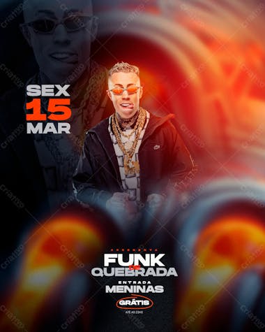 Flyer funk de quebrada com mc daniel feed