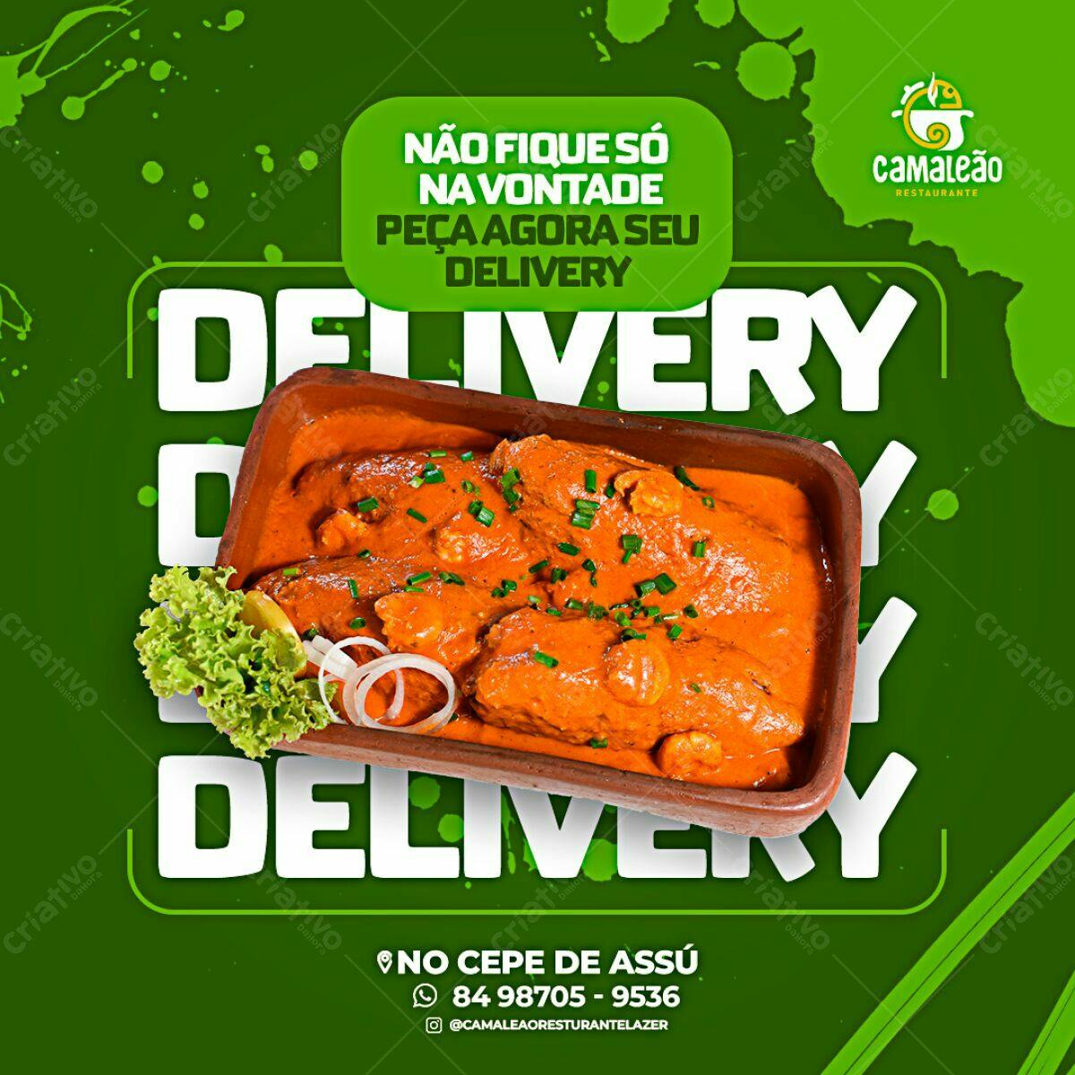 Flyer Delivery Restaurante PSD Editável