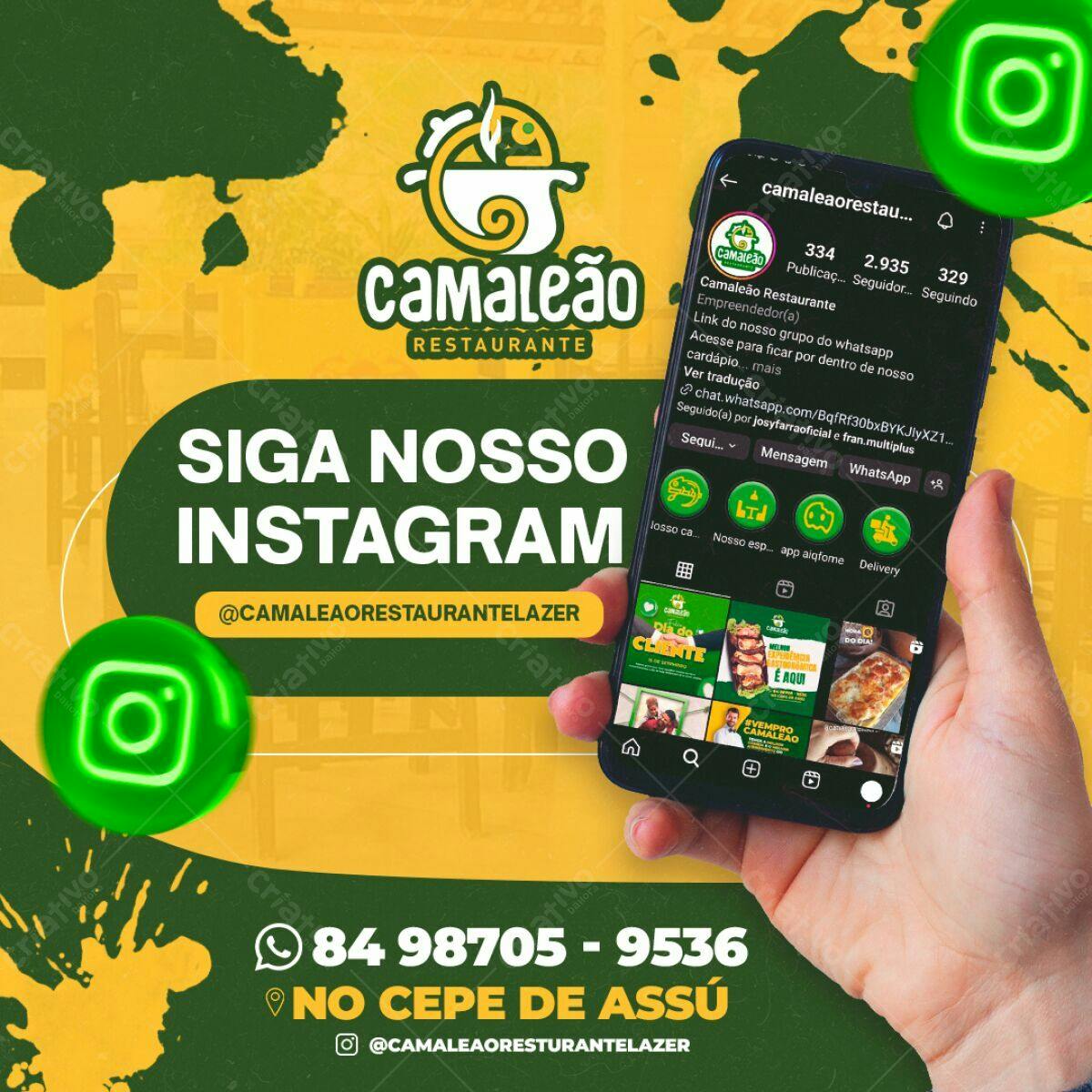 Post para Redes Sociais Restaurante PSD Editável