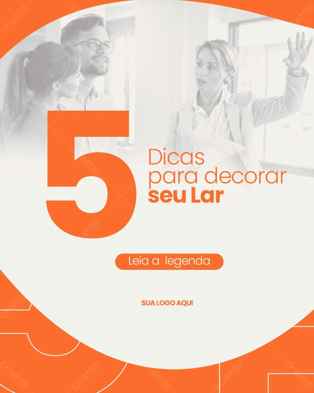 Postagem Instagram Dicas Decoração PSD Editável