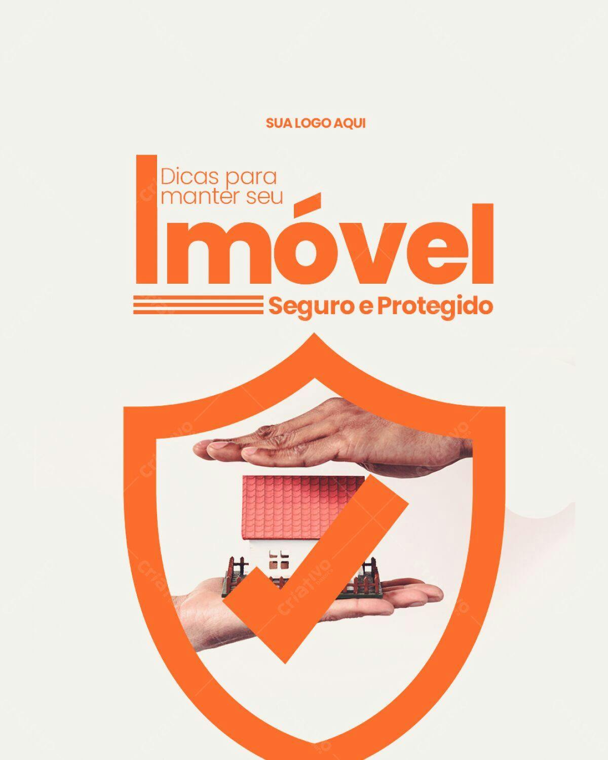 Flyer Imóveis Seguro e Protegido PSD Editável