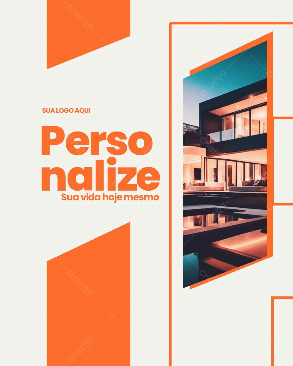 Post para Redes Sociais Imobiliária PSD Editável