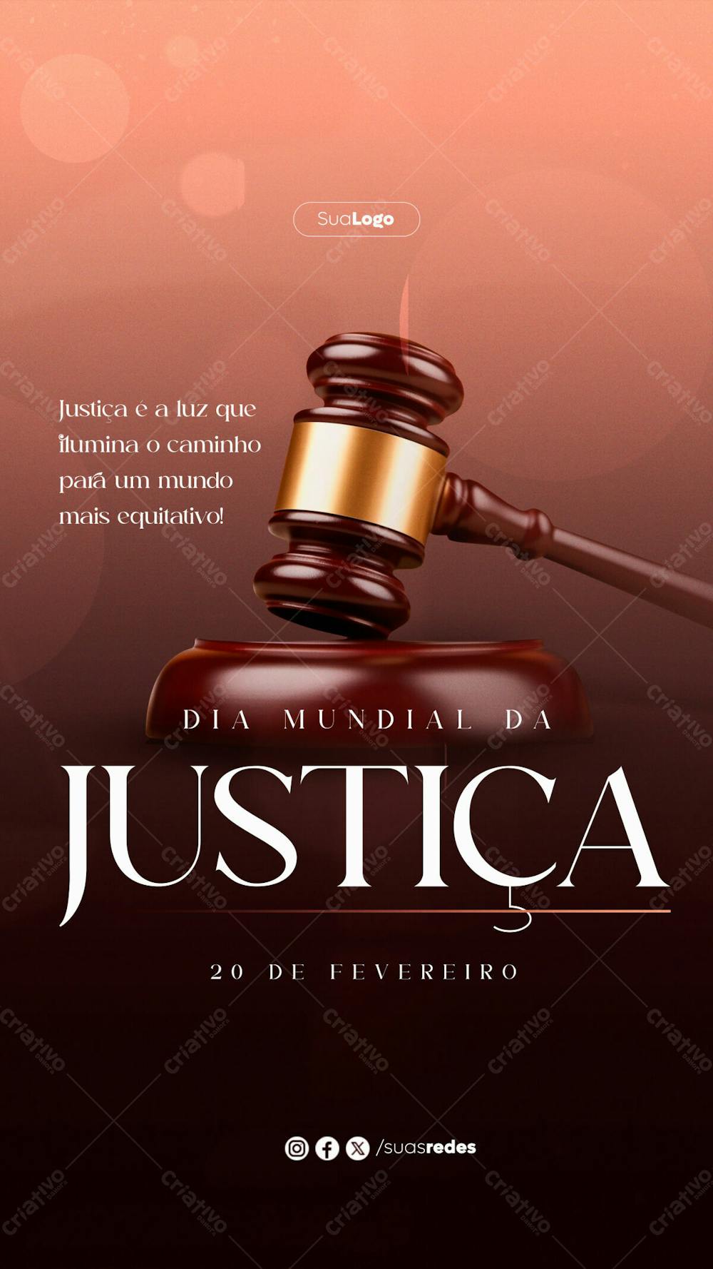 Dia Mundial Da Justiça 20 De Fevereiro Social Media Post Story  (3)