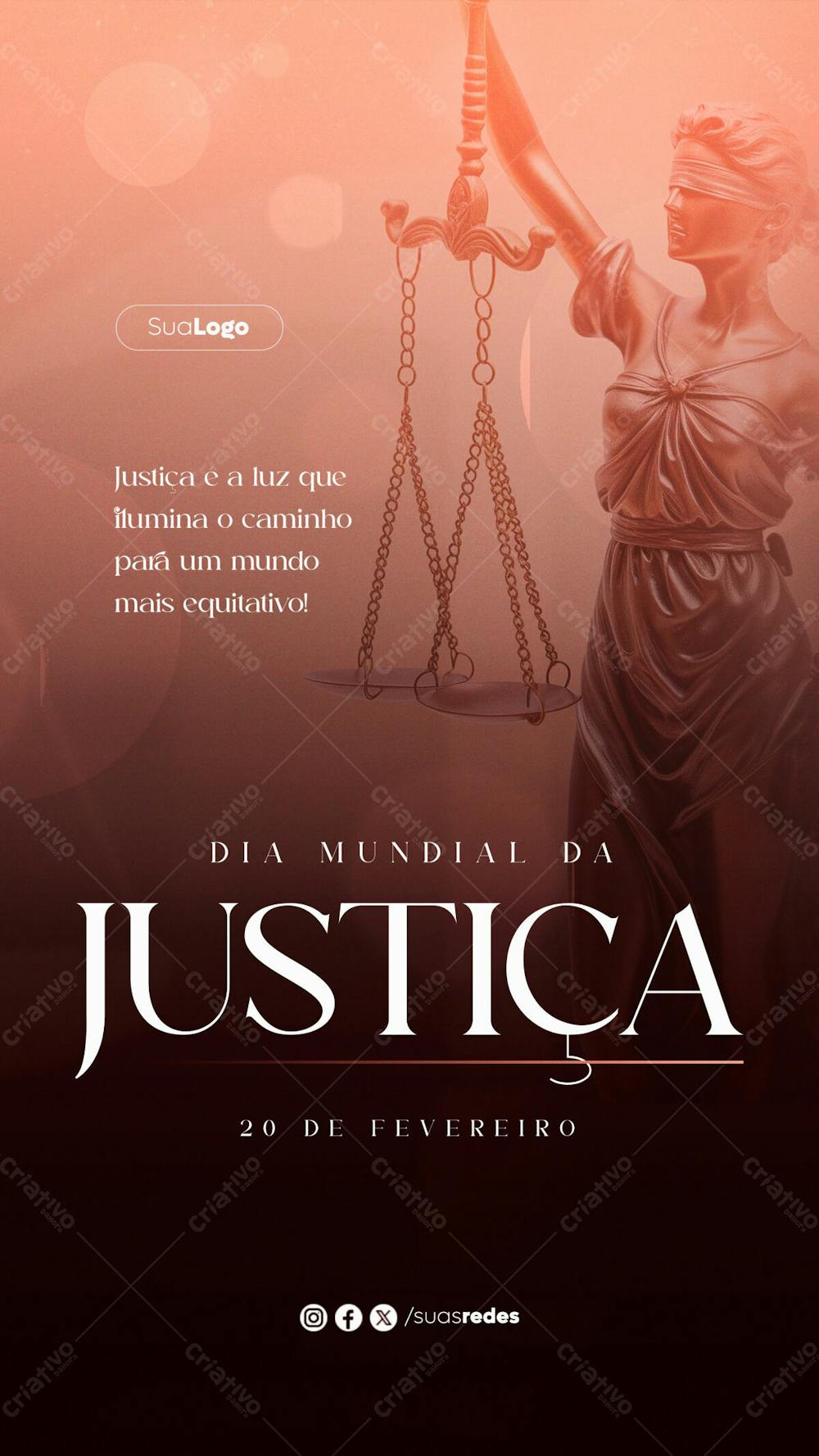 Dia Mundial Da Justiça 20 De Fevereiro Social Media Post Story  (2)