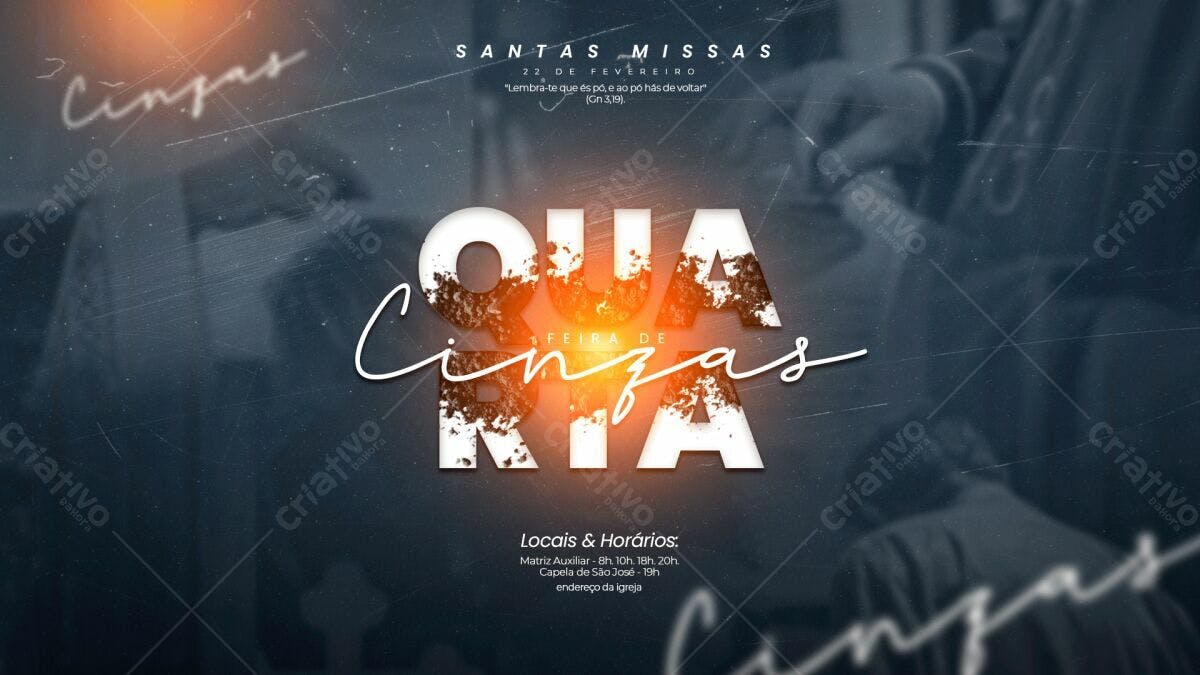 Flyer Quaresma PSD Editável