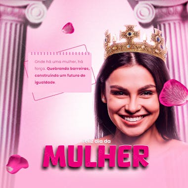 Social mídia dia da mulher psd editável